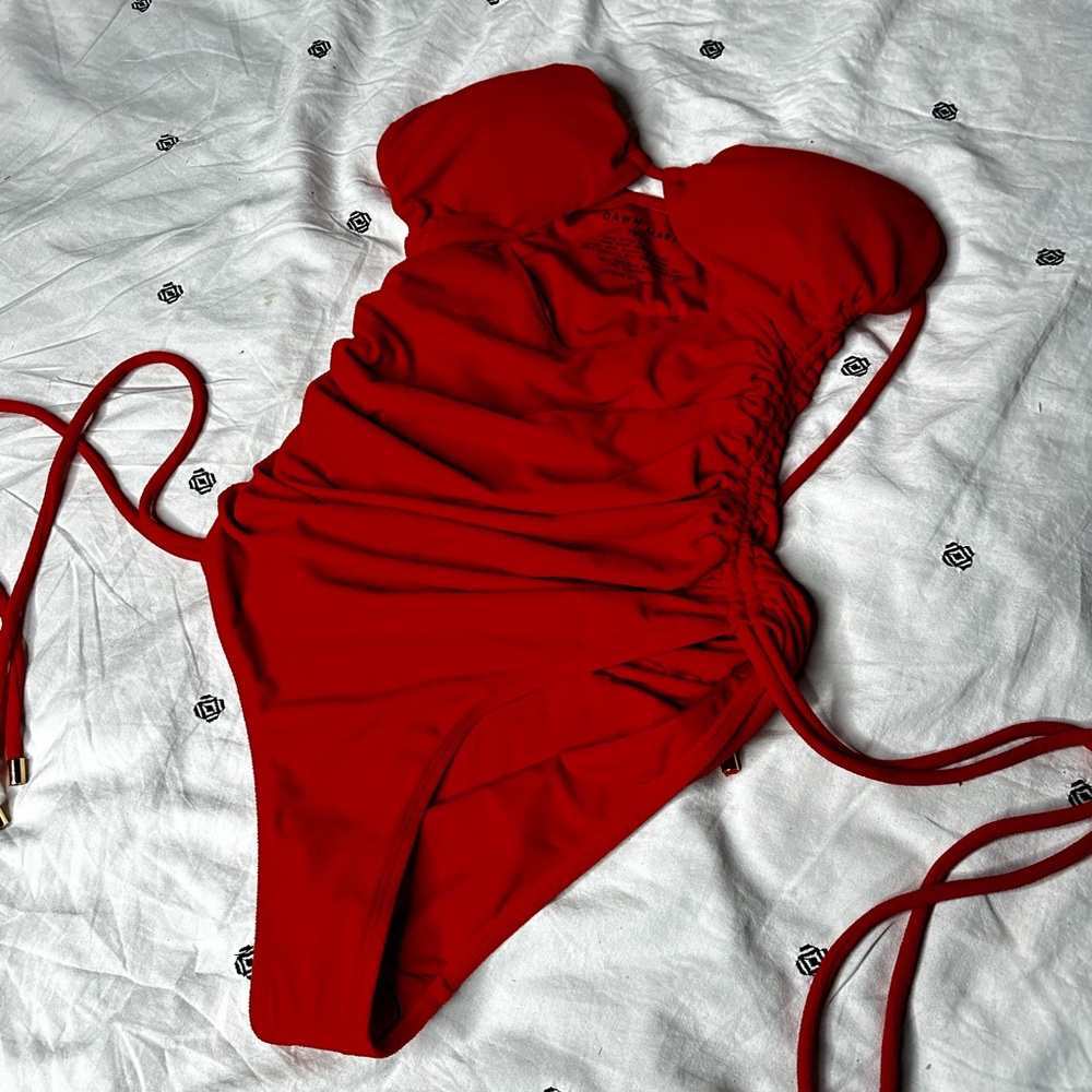 Stylish Red One Piece Swimsuit
